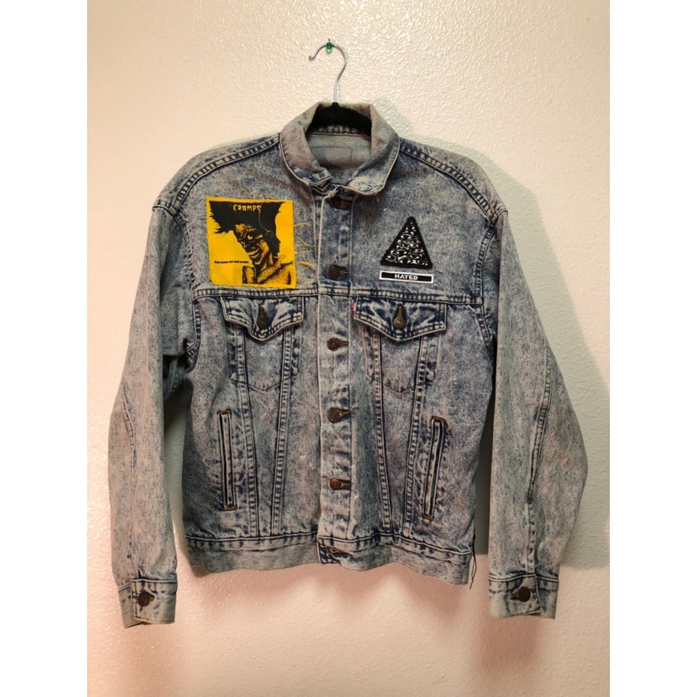 Customized Levi’s Acid Wash Denim Jacket - SOLD